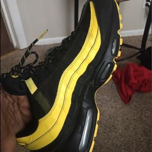 Black and yellow air maxes